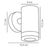 Nordlux Birk Down [IP44] Wandlampe - Outdoor