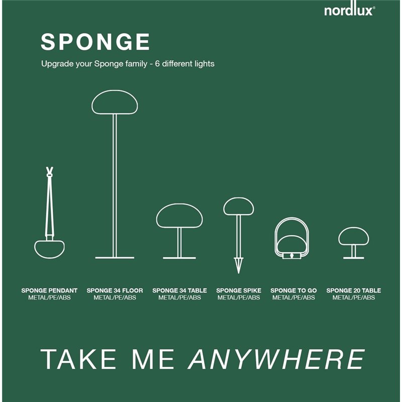 Nordlux Sponge 34 [IP65] 3-step Dim Battery Tischlampe