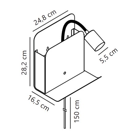 Nordlux Roomi USB wall lamp