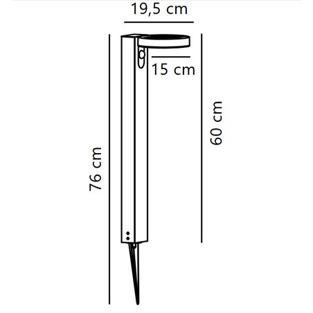 Nordlux Rica 60 Solar Round Sensor [IP44] garden lamp - Outdoor