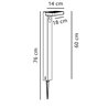 Nordlux Rica 60 Solar Rechteck Sensor [IP44] Pollerleuchte - Outdoor
