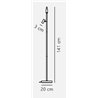 Nordlux Omari 3 Touch Dim - 2 Stehlampe