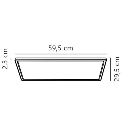Nordlux Harlow 60x30 [IP54] 3-step-Dim ceiling lamp