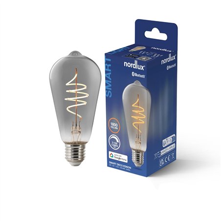 Nordlux ST64 Smart Filament Smoked Deco spiral