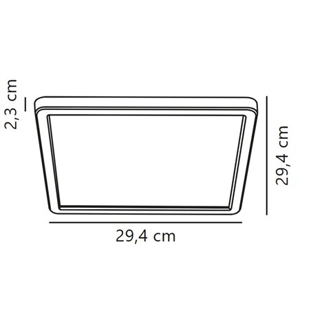 Nordlux Oja Square 29 3-step 3000/4000K ceiling lamp