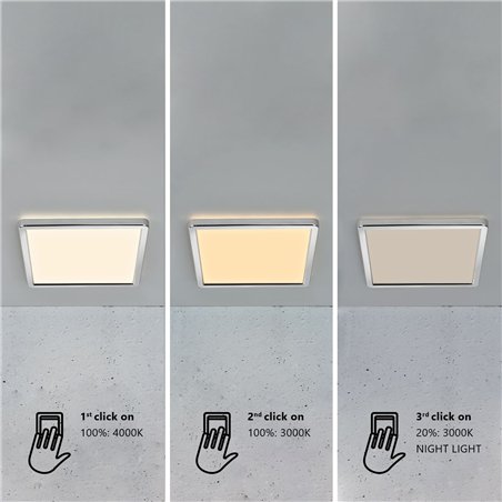Nordlux Oja Square 29 3-step 3000/4000K ceiling lamp