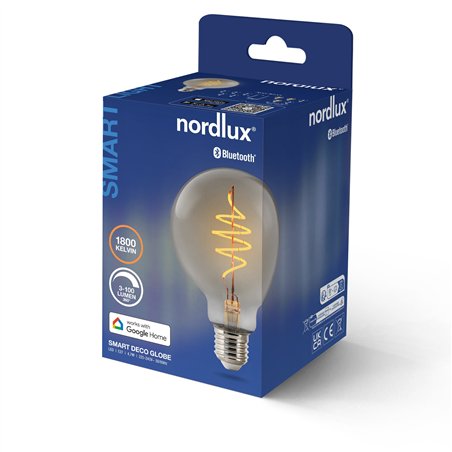 Nordlux G95 Smart Filament Smoked Deco spiral