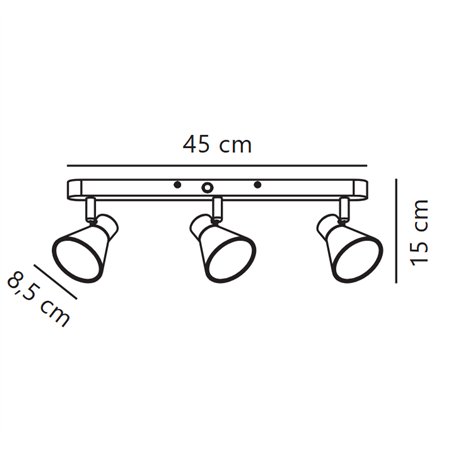 Nordlux Eik 9 -3 ceiling lamp