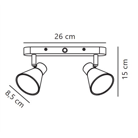 Nordlux Eik 9 - 2 ceiling lamp