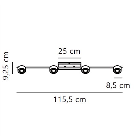 Nordlux Clyde 8 3-step Dim - 4 ceiling lamp