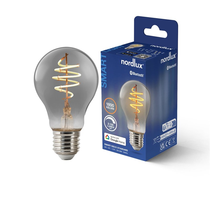 Nordlux A60 Smart Filament Geräuchert Deco Spirale