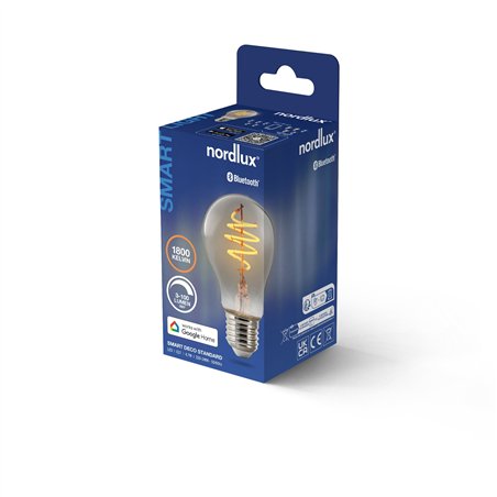 Nordlux A60 Smart Filament Smoked Deco spiral