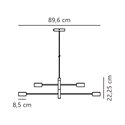 Nordlux Clyde 8 3-step Dim - 4 suspension lamp
