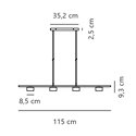 Nordlux Clyde 8 3-step Dim - 4 suspension lamp