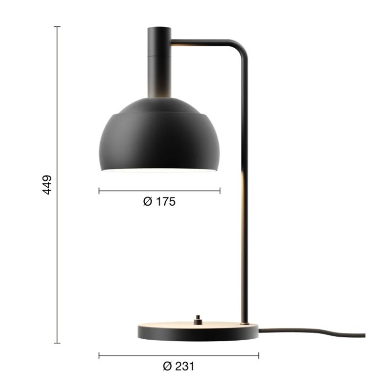 Louis Poulsen FJ Elements Tischlampe Schwarz - Outlet