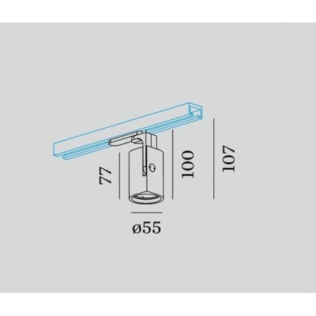Wever & Ducré SQUBE on track 1.0 LED phase-cut dim