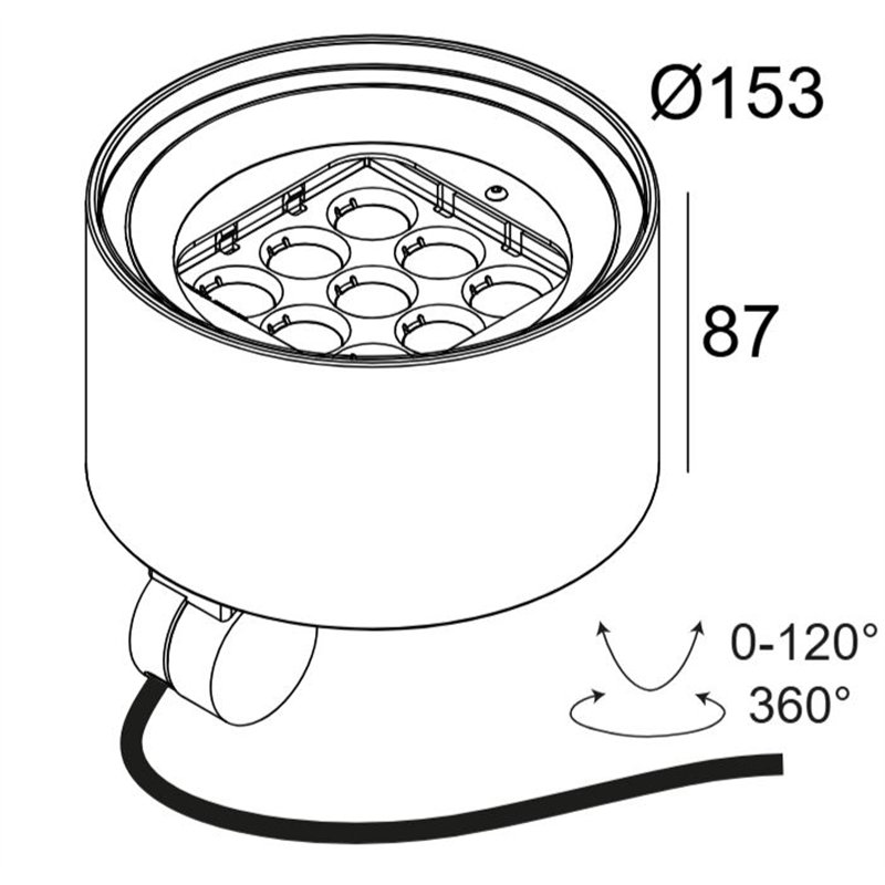 Delta Light FRAX MB POLE 927 LINEAR H DIM5 Pollerleuchte