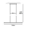 Jacco Maris keep it straight 120cm suspension lamp
