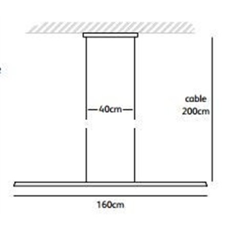 Jacco Maris keep it straight 160cm, suspension lamp