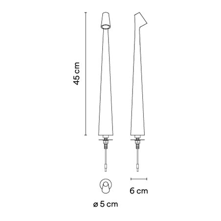 Vibia Africa Bolt-down Ø 5 x 45 cm - 5590 table lamp