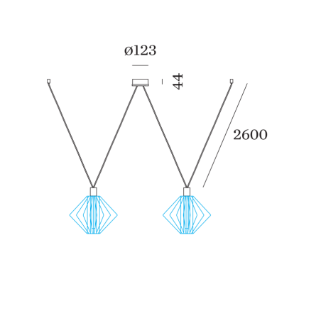 Wever & Ducré Wiro Decenter 2.0 Suspension Set | E27 | 2.6M | For 2 Shades