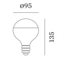 Wever & Ducré G95 LED Lamp 2200K | E27 371lm
