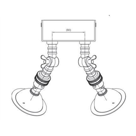 Tekna NAUTIC Lilley Spot Twin LED Ceiling lamp