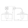 Tekna C QUAY LIGHT 90° Wandlampe