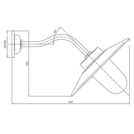 Tekna NAUTIC QUAY LIGHT 45° Wall lamp
