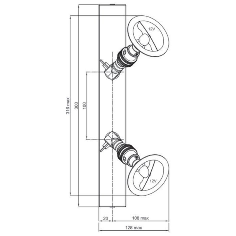 Tekna C LILLEY SPOT ON RAIL 2 - LED (300MM) Deckenlampe