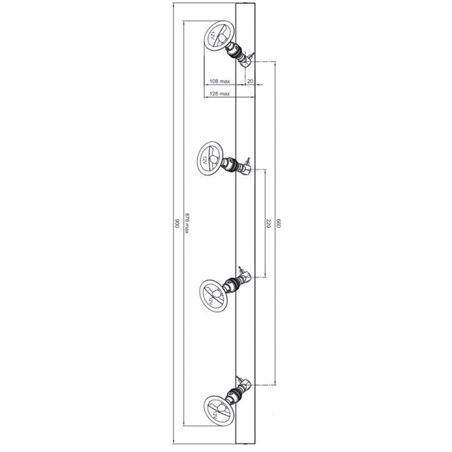 Tekna LILLEY SPOT ON RAIL 4 - LED (900MM) Ceiling lamp