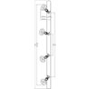 Tekna C LILLEY SPOT ON RAIL 4 - LED (900MM) Deckenlampe