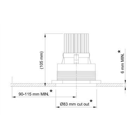 Tekna FLATSPOT 1 - TRIM LED XOB Recessed lamp