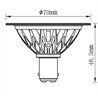 Tekna Ar70 B15D 8-10V 7W 2700K 400Lm 40° With Dimmable Driver On