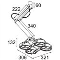 Modular Nomad Adjustable 4x LED AR111 ceiling lamp