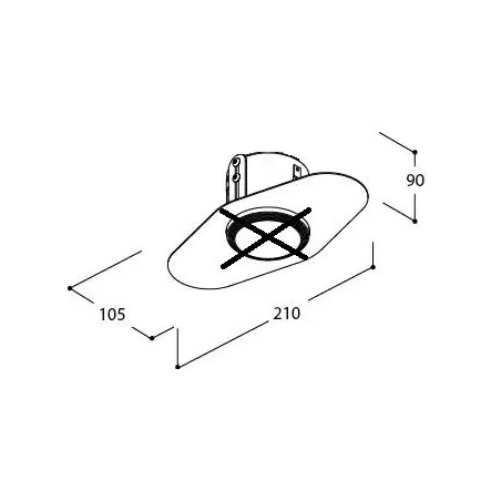Tal Funnel Trimless Installation Frame for Plaster