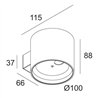 Delta Light ORBIT LED DIM8 Wandlampe