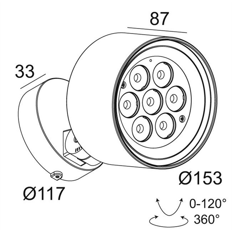 Delta Light FRAX M SUPERSPOT Bodenlampe /  Wandlampe