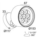 Delta Light FRAX M SUPERSPOT HONEYCOMB Floor lamp / Wall lamp