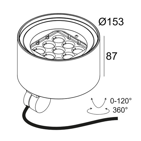 Delta Light Frax Mb Pole wall lamp