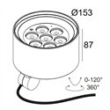 Delta Light Frax Mb Pole Superspot wall lamp