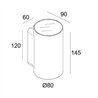 Delta Light NOCTA RD80 WFL Wandlampe