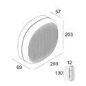 Delta Light Nebbia 12 DIM8 wall lamp
