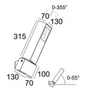 Delta Light Polesano W street wall lamp