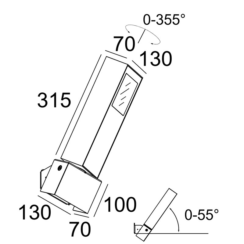 Delta Light Polesano W street Wandlampe