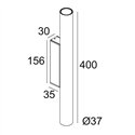 Delta Light SPY 39 W X DOWN-UP Wall lamp