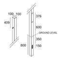 Delta Light POLESANO 4M - 21L ANCHORED Garden lamppost