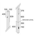 Delta Light POLESANO 4M - 22L ANCHORED Garden lamppost