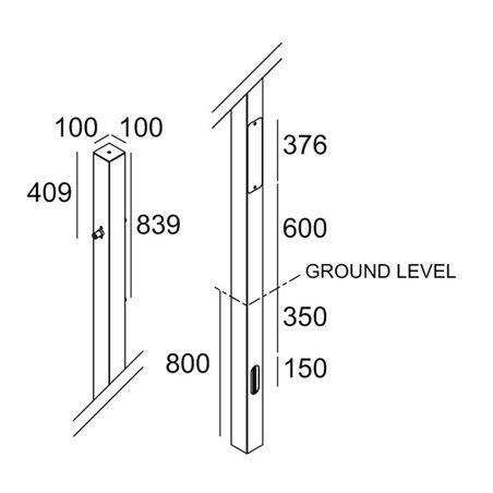 Delta Light POLESANO 4M - 22L ANCHORED Garden lamppost