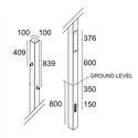 Delta Light POLESANO 4M - 4 ANCHORED Garden lamppost